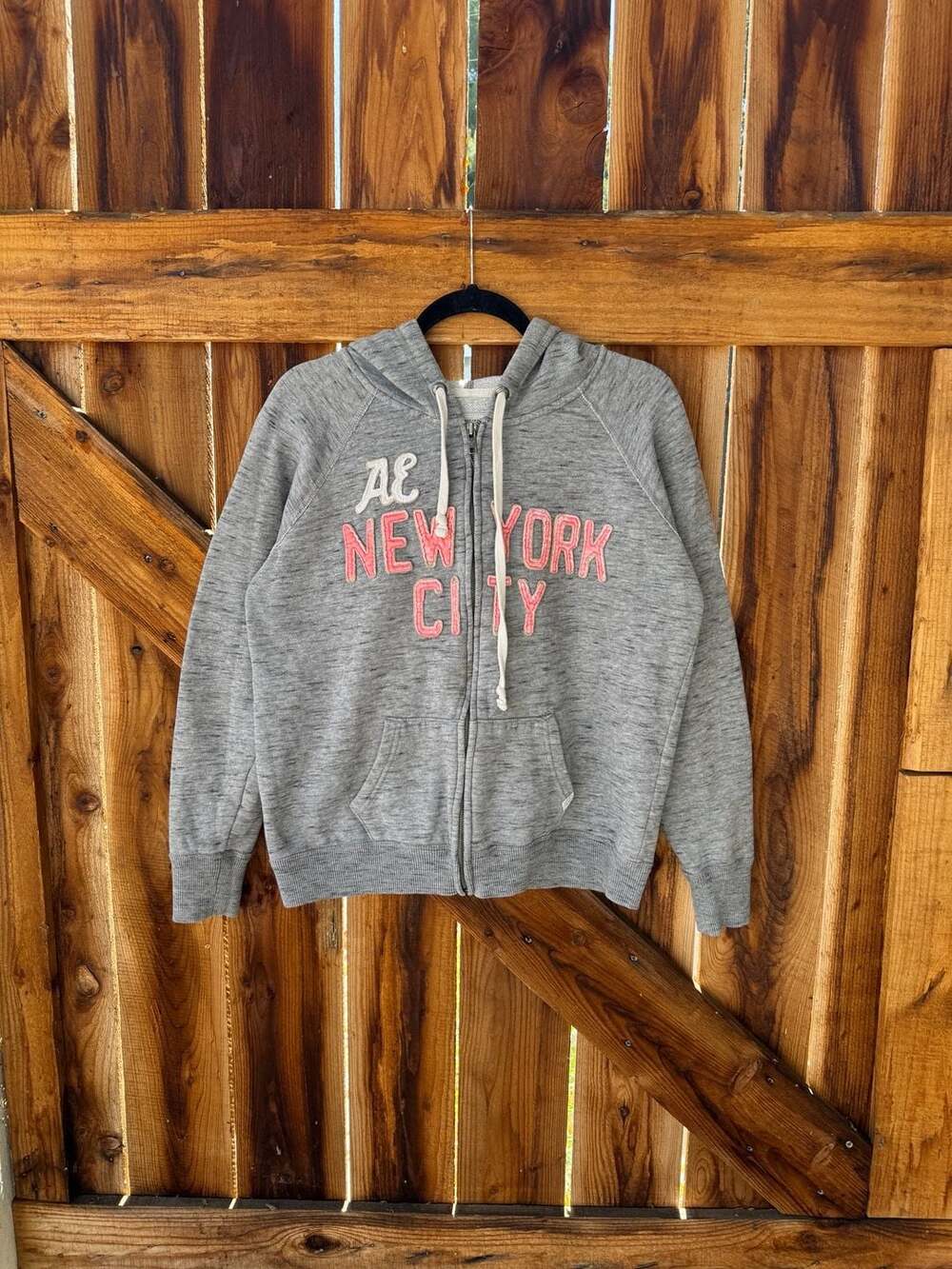 American Eagle Outfitters Gray Full-Zip Hoodie